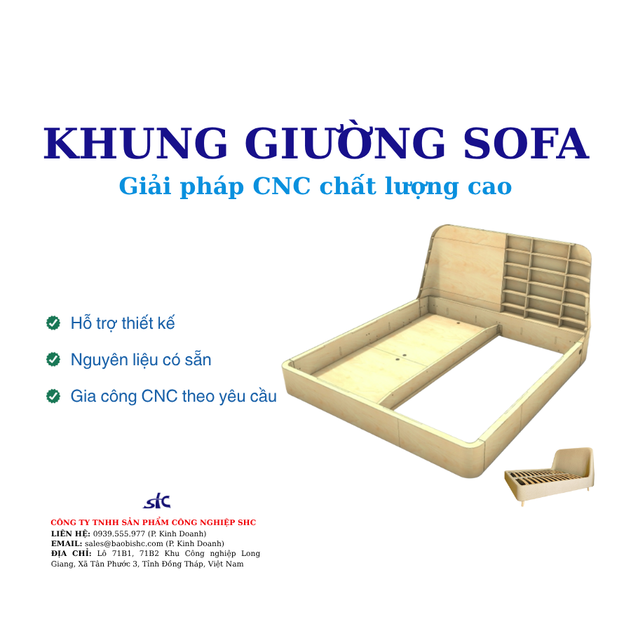 CNC wooden frame of sofa bed