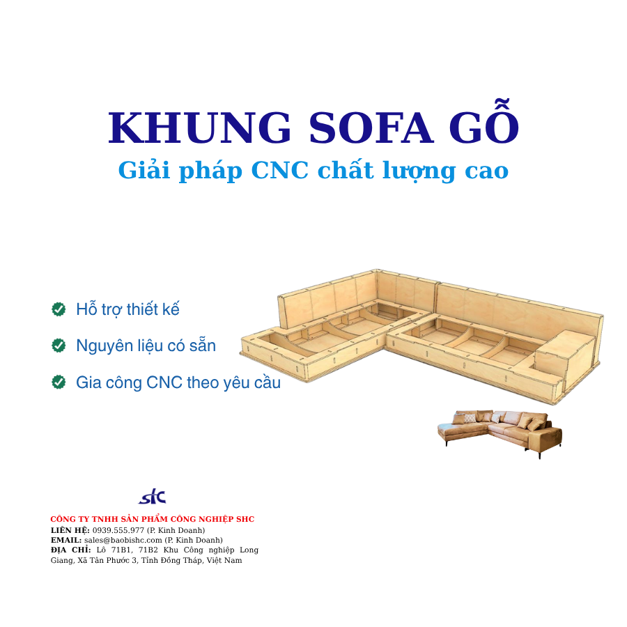CNC wooden sofa frame