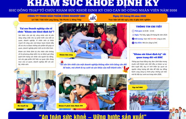 [Khám Sức Khỏe Định Kỳ] SHC Đồng Tháp tổ chức Khám sức khoẻ định kỳ cho CB-CNV năm 2026