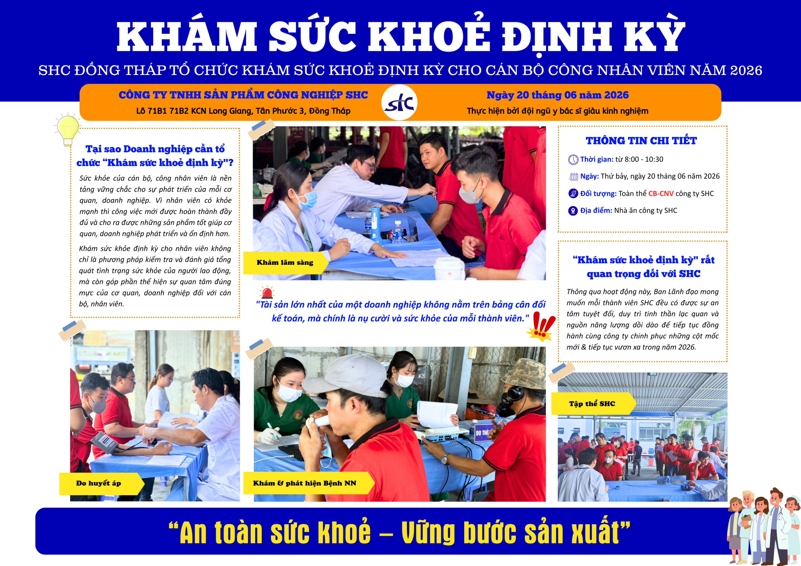 [Khám Sức Khỏe Định Kỳ] SHC Đồng Tháp tổ chức Khám sức khoẻ định kỳ cho CB-CNV năm 2026