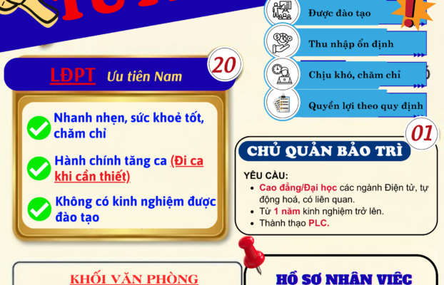 [THÔNG BÁO] TUYỂN DỤNG THÁNG 07.2026