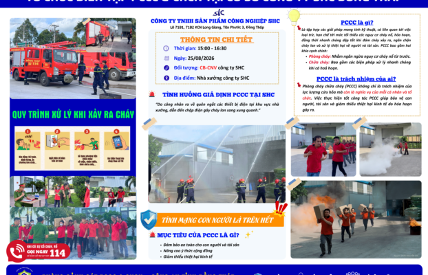[DIỄN TẬP PCCC & CHCN NĂM 2026] Công ty TNHH Sản Phẩm Công Nghiệp SHC đã phối hợp và tổ chức thành công buổi diễn tập PCCC & CNCH